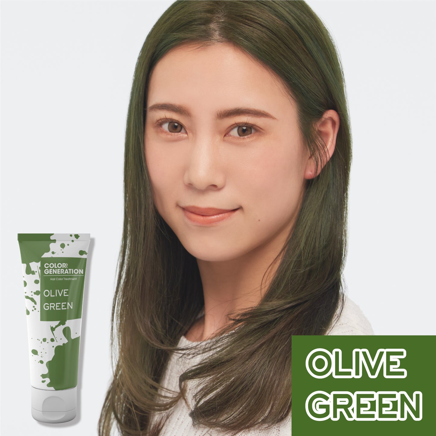 新感覚のカラーヘアクリーム　COLORR GENERATION OLIVE GREEN（オリーブ グリーン)